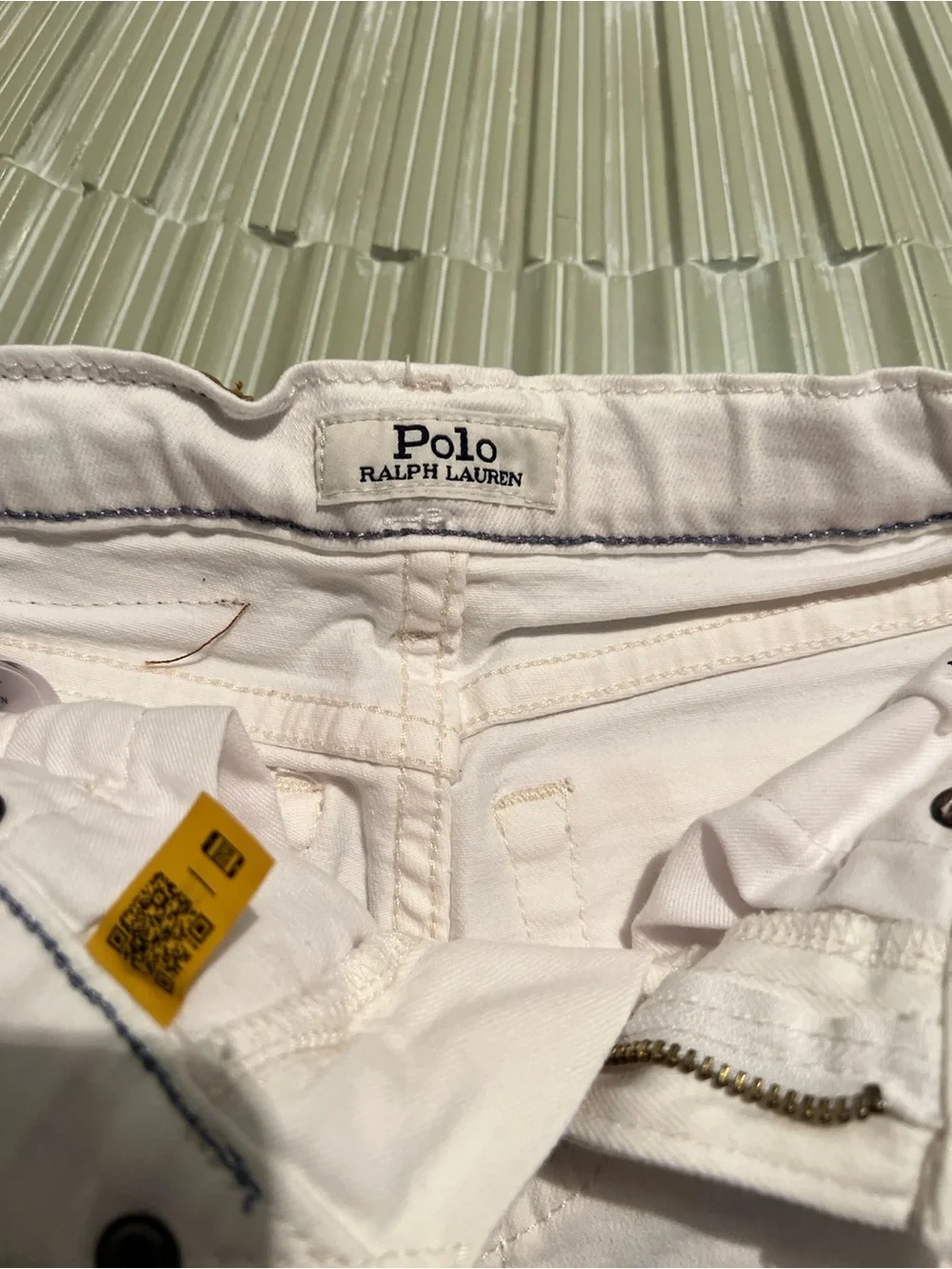 Ralph Lauren White Rolled-Hem Kids Shorts
